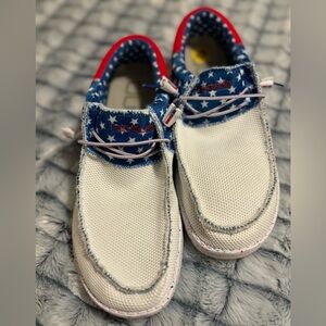 Men’s Hey Dude Wally’s - American Flag, Red, White and Blue